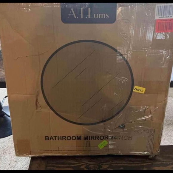 24 inch round gold mirror - Picture 6 of 7